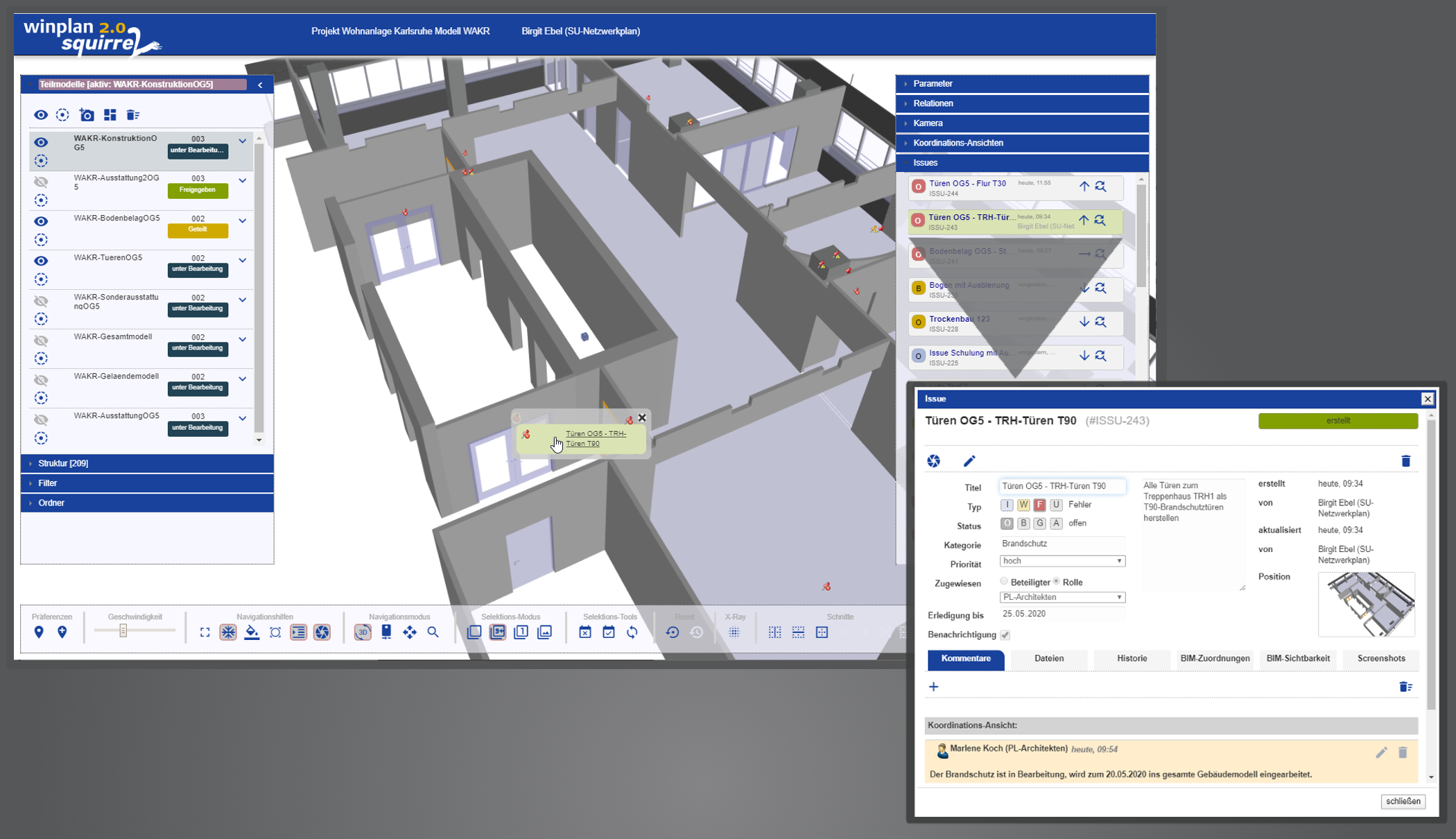 Screenshot BIM Issue Management