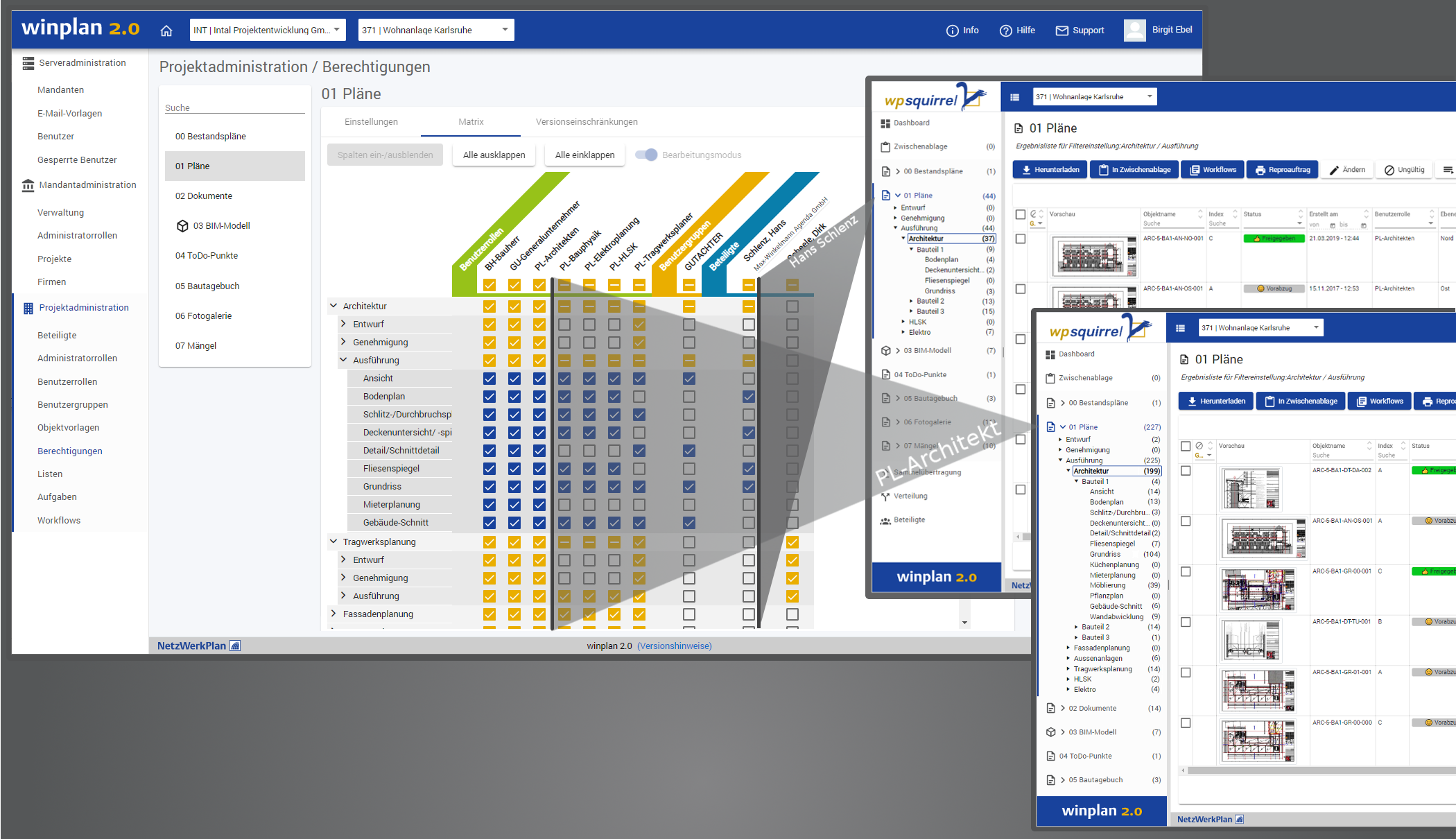 Screenshot BIM Access Rights