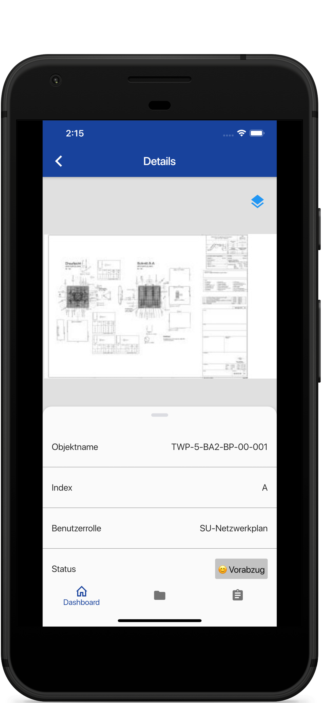 Screenshot winplan 2.0 App Detailansicht