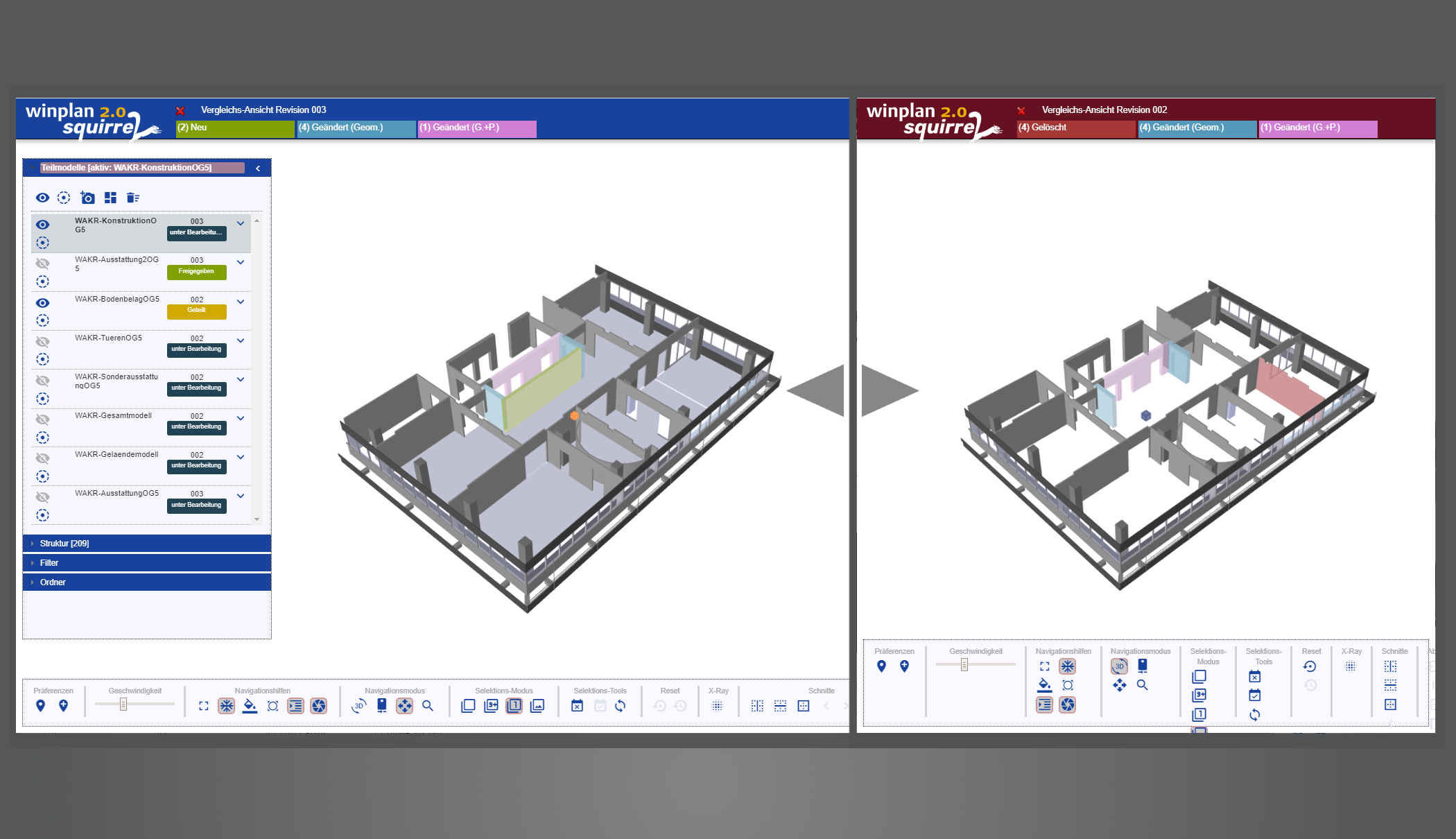 Screenshot BIM Detection Of Changes And Mistakes